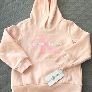 Calvin Klein girls size 5 sweater hoodie NWT